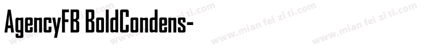 AgencyFB BoldCondens字体转换